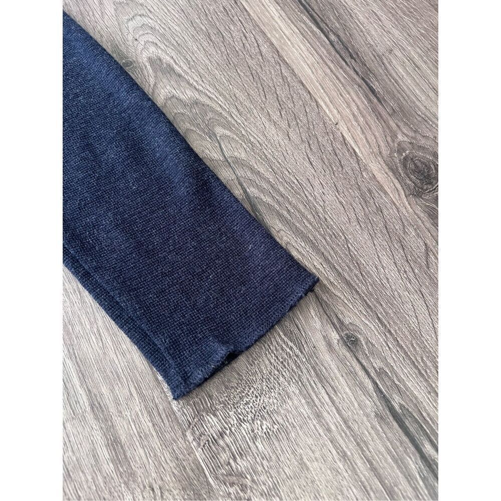 Hugo Boss Trix Slim Fit Navy Blue Long Sleeve Henley Shirt, Men's L - Picture 6 of 6
